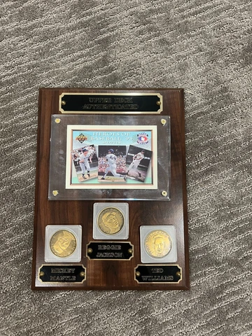 UPPER DECK AUTHENTICATED PLAQUE MEDALLIONS MICKEY MANTLE JACKSON TED WILLIAMS Cover