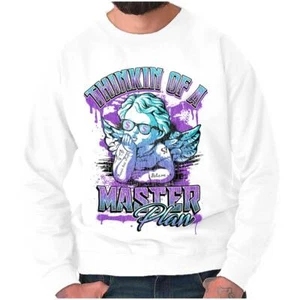Cool Urban Thinkin Of A Master Plan Angel Womens or Mens Crewneck Sweatshirt - Picture 1 of 7