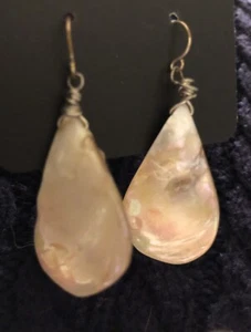 Wampum Muschel Boho Ohrringe - Bild 1 von 3