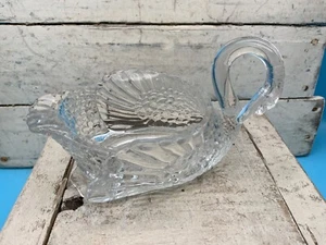 Plato cisne de vidrio vintage, 4,5 pulgadas - Imagen 1 de 7
