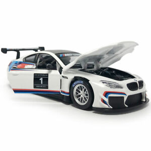 1:32 BMW M6 GT3 Model Car Diecast Toy Cars Boys Gifts Collection for Men White