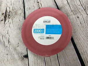 Roll Tickets 2000 Red Blank Coupons Games Events Raffle Party Accessory New! - Picture 1 of 4
