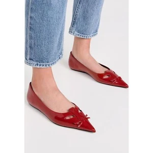 Marc Jacobs Red Pointed Toe Flats - Picture 1 of 8