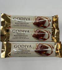 Godiva Masterpieces milk chocolate carmel chocolate bar 3 Bars