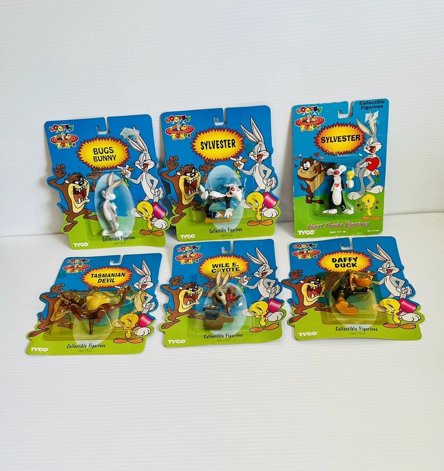 Juego de 6 figuras de juguete coleccionables TYCO Warner Brothers Looney Tunes 1994 Foto 1 de 4