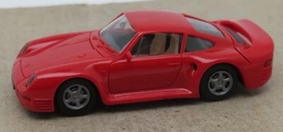 Micro Herpa Ho 1/87 Porsche 959 Rosso Cofano Motore Apribile #2501 No. Box - Immagine 1 di 4