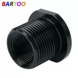 Thread Adapter Convert 1/2x28 TPI to 5/8x24 TPI Black Aluminum - Picture 1 of 7