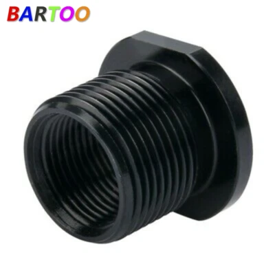 Thread Adapter Convert 1/2x28 TPI to 5/8x24 TPI Black Aluminum  - Image 1 of 4