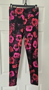 NWT No Boundaries Women's High Rise Ankle Leggings Flowers Size S/M - Picture 1 of 10