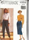 Butterick Sewing Pattern 4992 Blouse Shirt Skirt And Trousers 6-10 Vintage 1990s