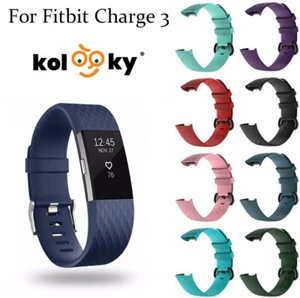 For Fitbit Charge 4 Strap 3 Replacement Band Luxury Silicone Buckle Small Large - Imagen 1 de 16