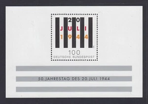 ALEMANIA - 1994 50 Aniversario del ASESINATO del Führer Minihoja Bloque Estampilla Estampada Estampilla Estampada Estampilla Estampada Estampilla Estampilla Estampada Estampilla Esta - Imagen 1 de 1