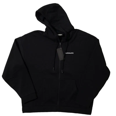 НОВАЯ мужская толстовка с капюшоном на молнии Alphalete XXL с карманами шнурками черная классическая флисовая - Изображение 1 из 4