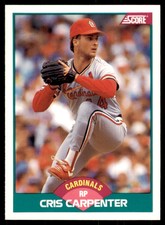 1989 Score Rookie & Traded- Cris Carpenter St. Louis Cardinals #81T