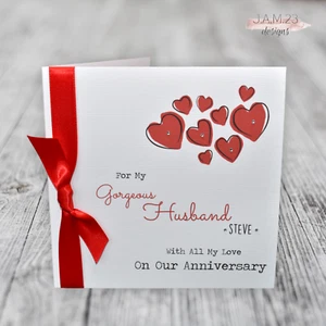 Personalised Anniversary Card Husband Boyfriend Fiance Partner Birthday - Picture 1 of 10