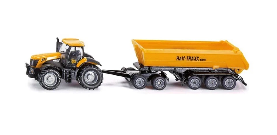 Siku 1858 JCB Tractor with Dolly and Tipping Trailer 1/87 HO Die-cast - Image 1 of 1