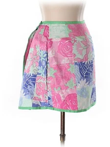 New Girl Lilly Pulitzer Reversible Wrap Halley Charming Patch Skirt Size 14 - Picture 1 of 3