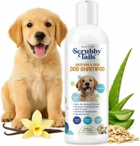 Bio Hundeshampoo - Welpen Haferflocken Shampoo zur Linderung juckender Haut - Hypoallergen - Bild 1 von 9