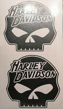 2 Stück Harley Davidson Logo Aufkleber in Silber met. 7 ×7 cm.Top