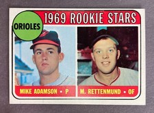1969 Topps #66 Orioles Rookie Stars: Mike Adamson RC & Merv Rettenmund RC    (A)