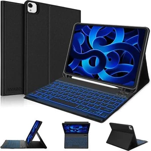 Backlit Keyboard Stand Flip Case For iPad 10.2 7/8/9th 10th Gen Pro 11'' Air 4 5 - Picture 1 of 32