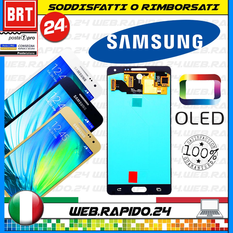 DISPLAY LCD+TOUCH SCREEN OLED PER SAMSUNG A5 2015 SM-A500 A500F A500FN DS VETRO - Immagine 1 di 1