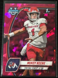 2024 Bowman University Chrome Sapphire Mikey Keene Rookie Padparadscha 1/1 - Bild 1 von 2