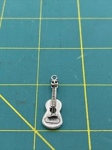 925 Sterling Silver Vintage Charm Pendant Music Jam Band Guitar HTF Rare - Picture 1 of 3