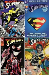 SUPERMAN 1990 to 1994-Lot of 4 #40 #78 #84 #85 VF+ Free Ship - Picture 1 of 5