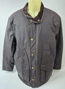 Barbour Men's Brown Hereford Water Resistant Waxed Cotton Jacket Size Medium - Picture 1 of 5