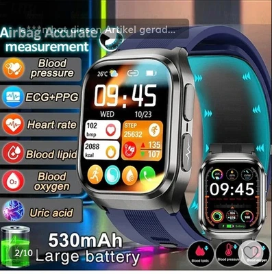 Luftpumpe Airbag Accurate Blutsauerstoffdruck Smart Watch EKG-Gesundheitsmonitor - Bild 1 von 2