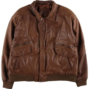 Used ROUNDTREE and YORKE leather flight jacket size L men's - Picture 1 of 24