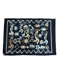 Ester Etsitty, Rug, Pictorial, Flute Player, Navajo, 27" x 38" - Picture 1 of 3