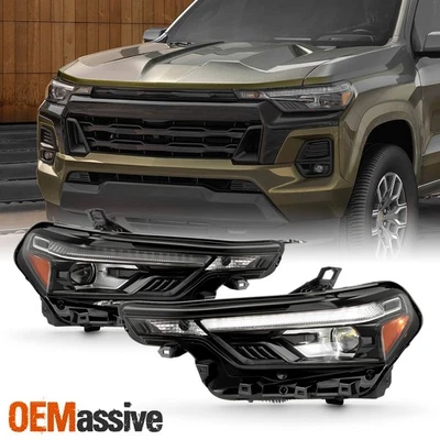 Conjunto de faros proyectores de señal halógena LED para Chevy Colorado 2023-2025 Foto 1 de 4