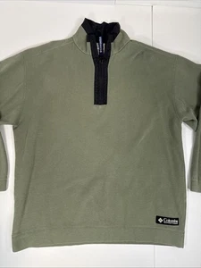 Vintage Columbia Pullover Herren XXL Sportswear Quarter Zip Pulli olivgrün - Bild 1 von 9