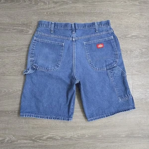 Vintage Dickies Carpenter Denim Jeans Shorts Jorts 9" Schrittlänge USA Herren Größe 34 - Bild 1 von 15