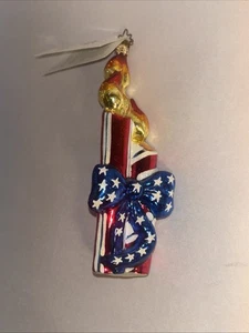 Neu Christopher Radko großer alter Glory Cracker patriotischer Weihnachtsschmuck mit Etikett - Bild 1 von 24