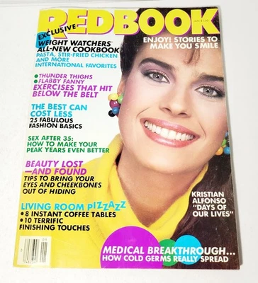 Vintage REDBOOK MAGAZINE January 1986 Kristian Alfonso Fashion Beauty Nostalgia - Image 1 of 4