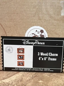 Cornici portafoto in legno parchi Disney 4x6 3 maglie nascoste Topolino da appendere - Foto 1 di 2