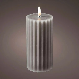 Florissima - LED Echtwax-Kerze Riffeloptik Batteriebetrieb Deko Innenbereich - Bild 1 von 2