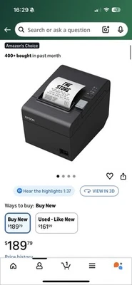 New In Box: Epson TM-T20III POS Receipt Printer - Image 1 of 2