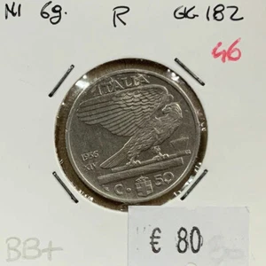 VITTORIO EMANUELE III - 50 CENT IMPERO - 1936 - NICKEL - RARA - BB+ - N46 - Foto 1 di 2