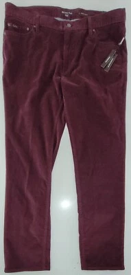 NWT Michael Kors Parker Slim Fit Red Corduroy Tapered Pants Mens Size 38 x 32 - Image 1 of 4