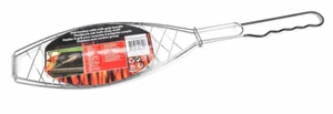 Grill Fischbräter Fischgriller Grillwender Grillkorb Fisch Grillhalter 13x32cm - Bild 1 von 6