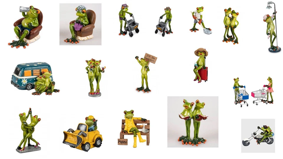 Frösche hellgrün zur Auswahl formano witzige Dekofiguren Tiere Geschenke 2025 - Bild 1 von 1