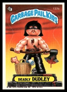 1986 de colección gpk cubo de basura para niños Deadly Dudley 137b rompecabezas trasero - Imagen 1 de 2