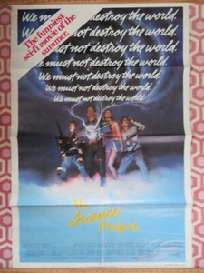 MY SCIENCE PROJECT US ONE SHEET POSTER JOHN STOCKWELL 1985 - Picture 1 of 8