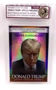Donald Trump Mugshot Collector's Holo Trading Card MAGA!!! - Picture 1 of 2