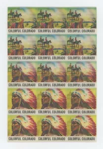 Colorful COLORADO 1960's VARI-VUE Complete SHEET of 15 Lenticulars - Picture 1 of 4