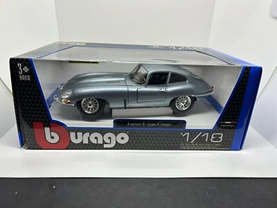 Burago JAGUAR CUPÉ TIPO E escala 1:18 diecast PLATEADO Foto 1 de 2